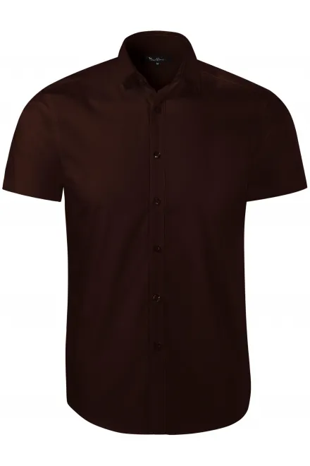 Pánská košile Slim fit - kávová, M