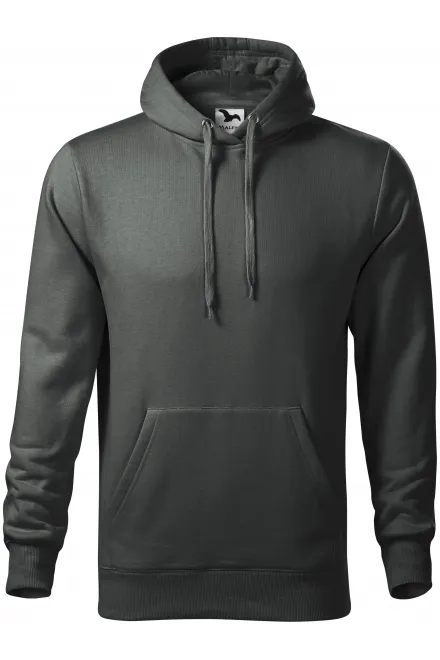 Pánská mikina bez zipu s kapucí - tmavá bridlice, S