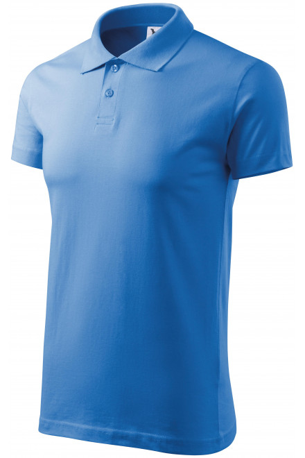 Pánská polokošile jednoduchá, světlemodrá, modrá trička