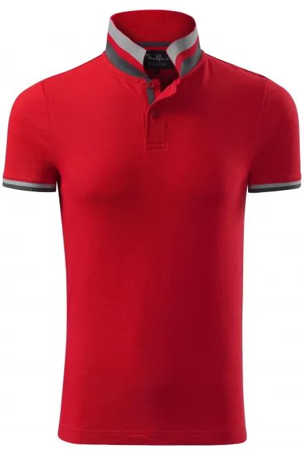 Pánská polokošile s límcem nahoru - formula red, XL