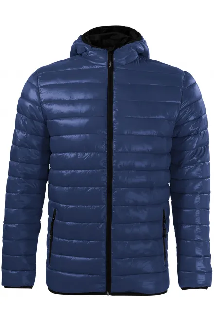 Pánská prošívaná bunda - tmavomodrá, L