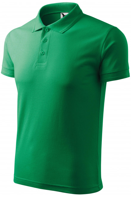 Pánská volná polokošile, trávově zelená, jednobarevná trička