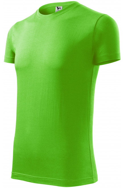 Pánské módní tričko, jablkově zelená, trička s krátkými rukávy
