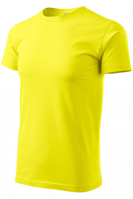 Pánské triko jednoduché, citrónová, trička s krátkými rukávy