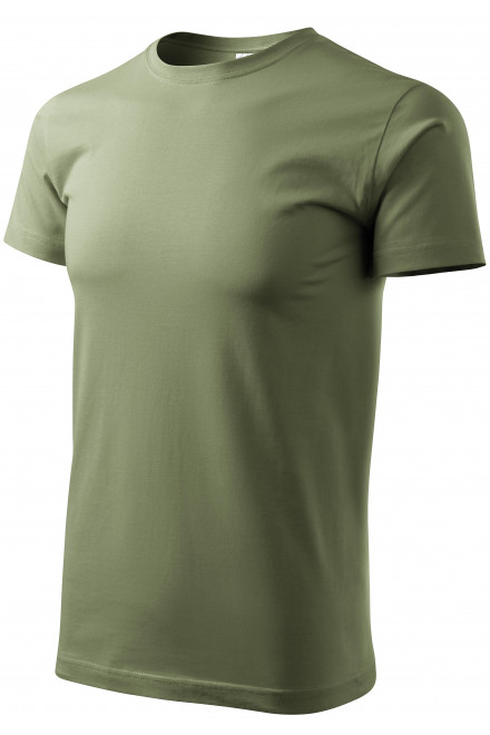 Pánské triko jednoduché, khaki, zelená trička