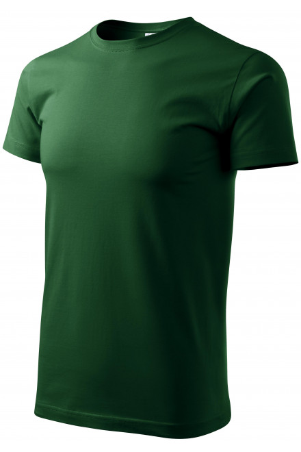 Pánské triko jednoduché, láhvovězelená, trička s krátkými rukávy
