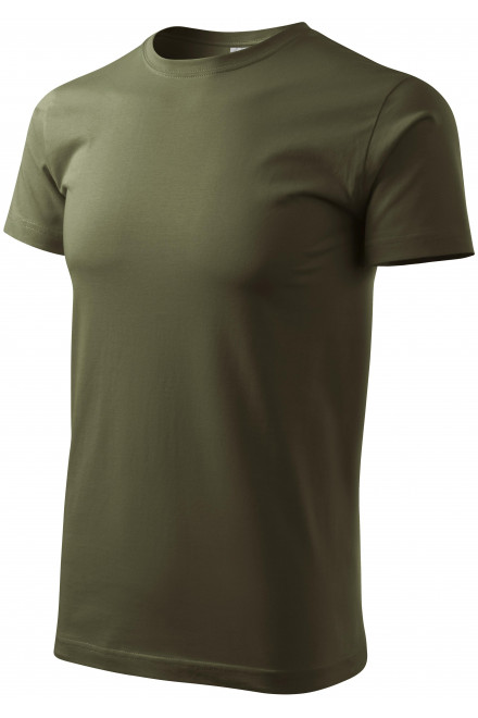 Pánské triko jednoduché, military, zelená trička