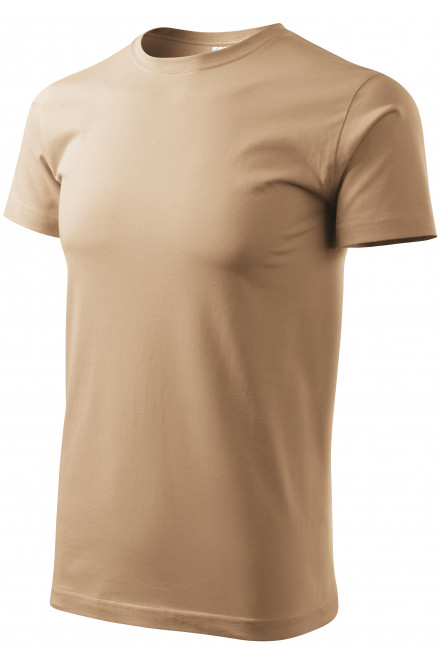 Pánské triko jednoduché, písková, hnědá trička