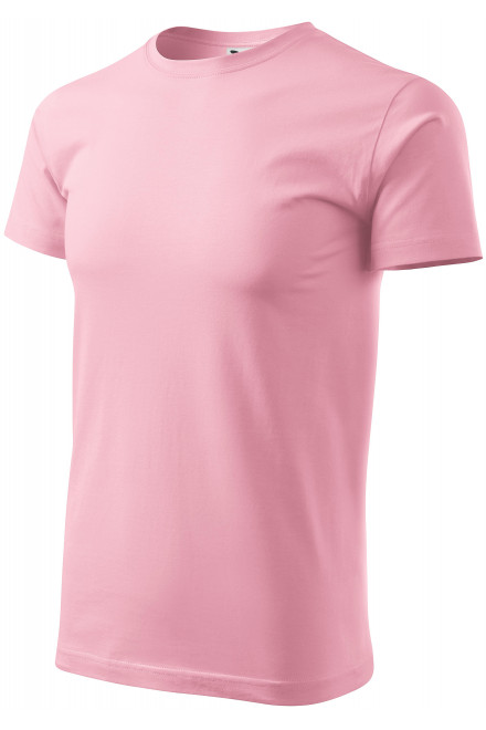 Pánské triko jednoduché, růžová, růžová trička