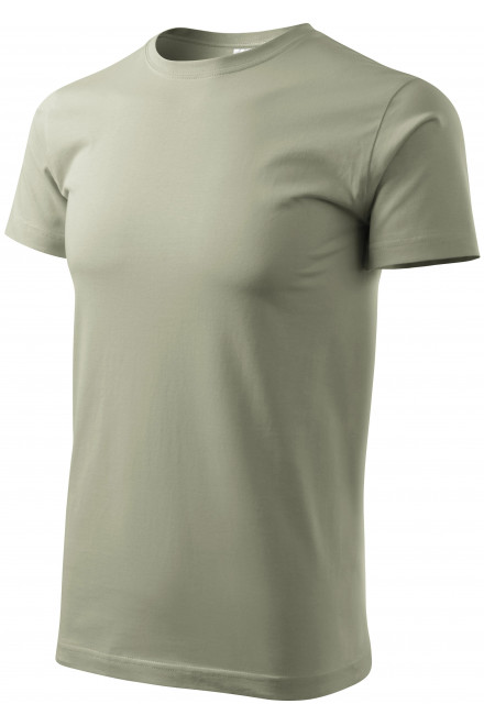 Pánské triko jednoduché, svetlá khaki, hnědá trička
