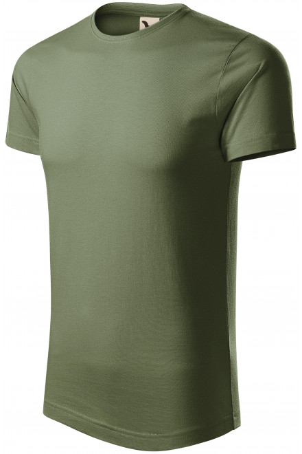 Pánské triko, organická bavlna, khaki, zelená trička