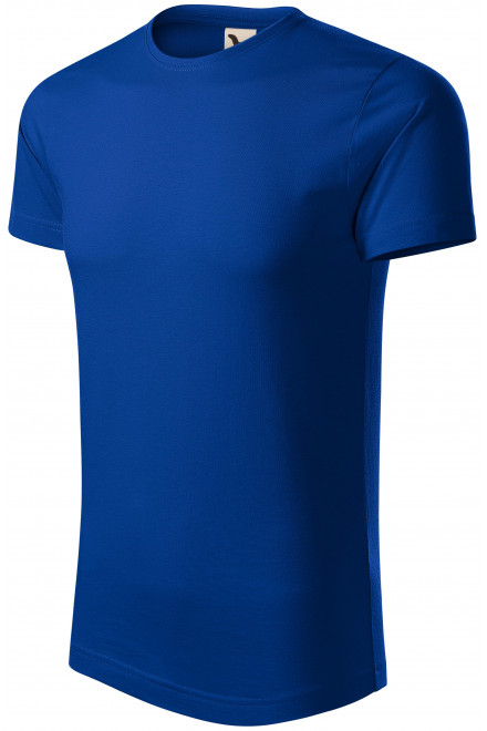 Pánské triko, organická bavlna, kráľovská modrá, trička s krátkými rukávy