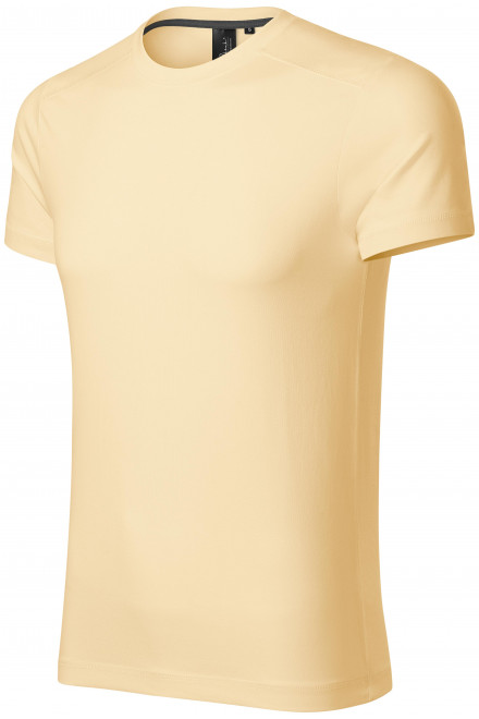 Pánské triko ozdobené, vanilková, trička s krátkými rukávy