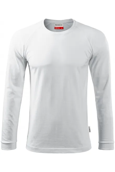 Pánské triko s dlouhým rukávem, kontrastní - bílá, XL