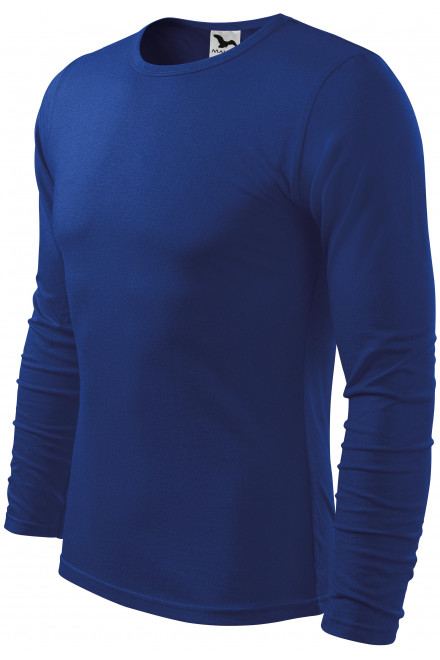 Pánské triko s dlouhým rukávem, kráľovská modrá, modrá trička