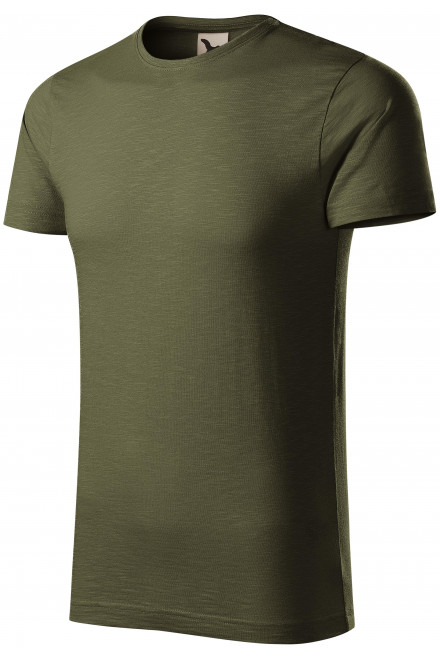Pánské triko, strukturovaná organická bavlna, military, trička na potisk