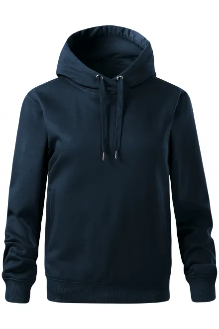 Pohodlná dámská mikina s kapucí - tmavomodrá, XS