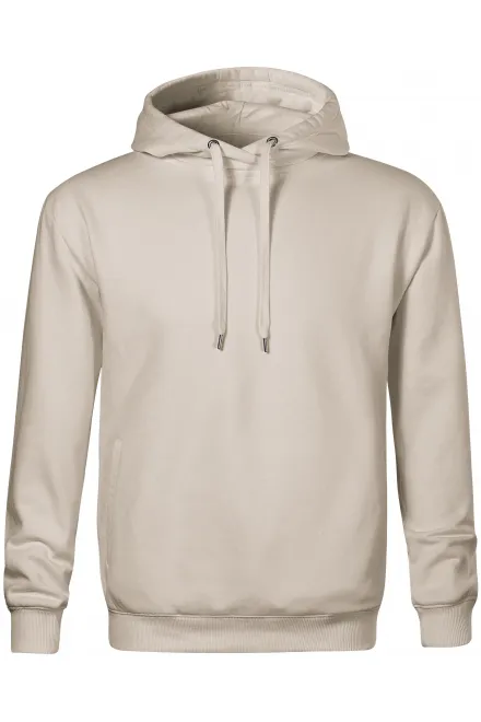 Pohodlná pánská mikina s kapucí - ledová sivá, S