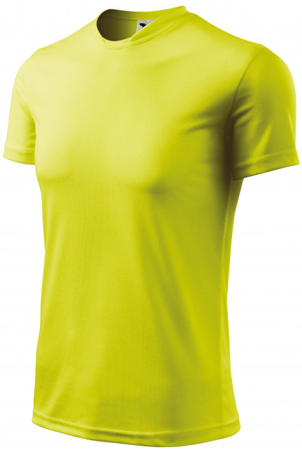 Sportovní tričko pro děti, neonová žlutá, jednobarevná trička