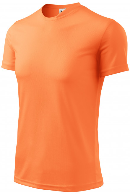 Sportovní tričko pro děti, neonová mandarinková, trička bez potisku