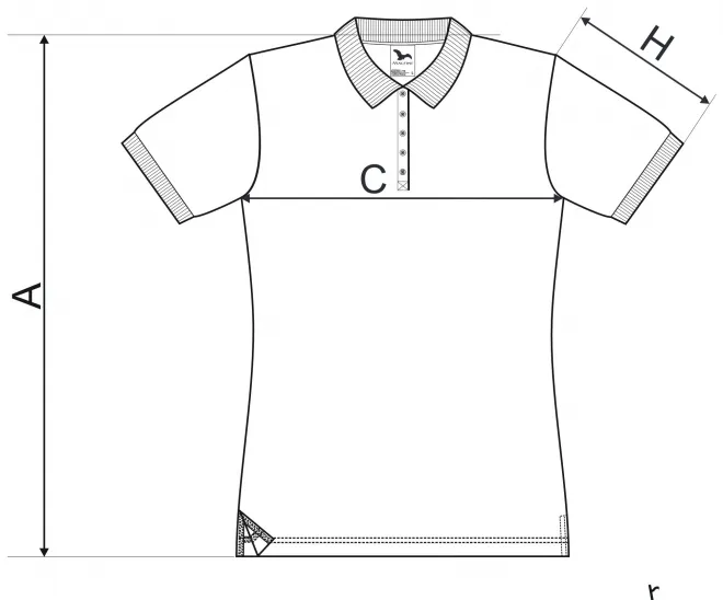 Dámská polokošile - tabulka velikostí