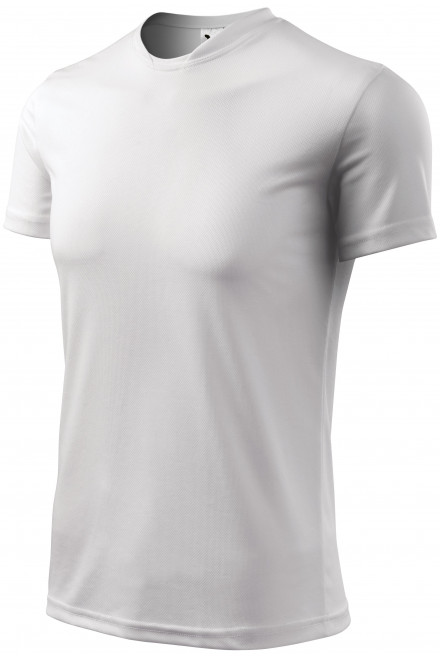 Tričko s asymetrickým průkrčníkem, bílá, trička na potisk