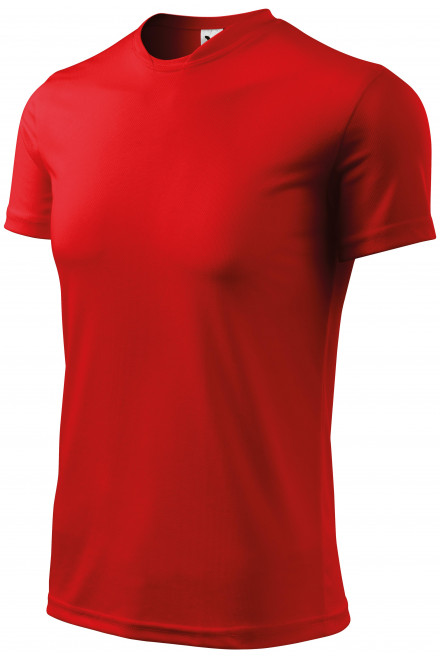 Tričko s asymetrickým průkrčníkem, červená, trička na potisk