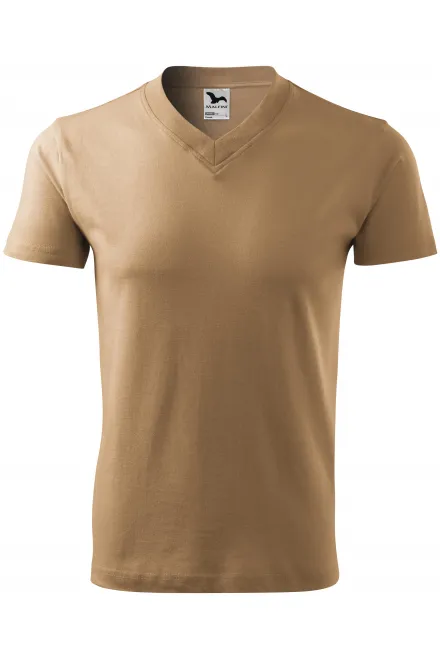 Tričko s krátkým rukávem, středně hrubé - písková, 3XL