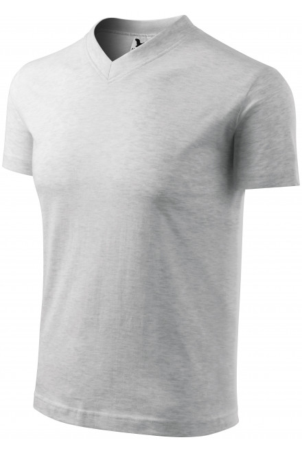 Tričko s krátkým rukávem, středně hrubé, světlešedý melír, trička bez potisku