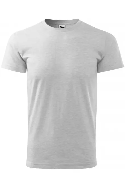 Tričko vyšší gramáže unisex - světlešedý melír, XS