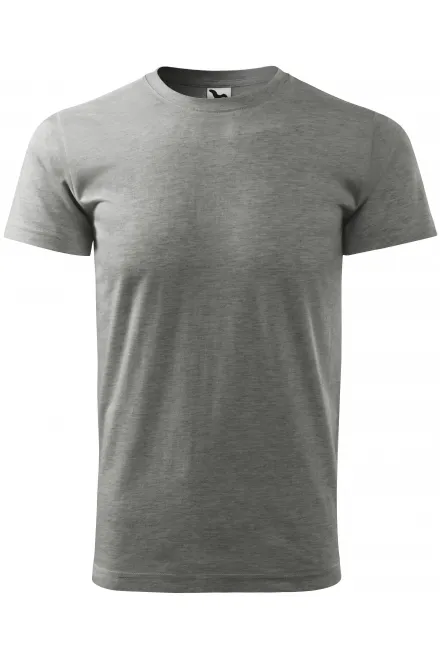 Tričko vyšší gramáže unisex - tmavěšedý melír, XS