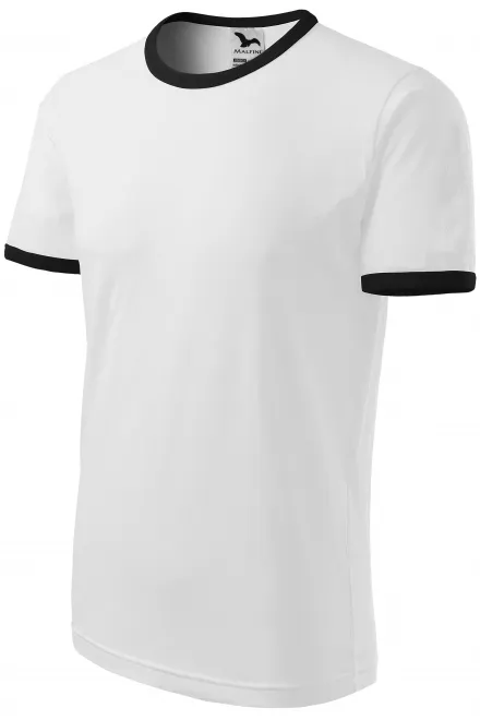 Unisex tričko kontrastní, bílá
