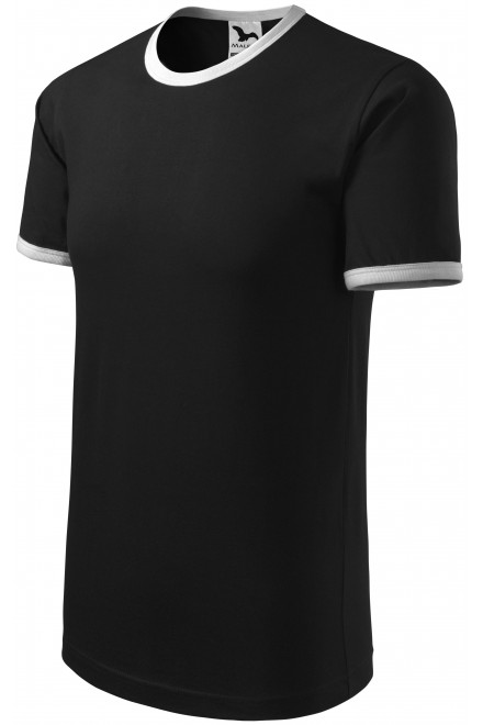 Unisex tričko kontrastní, černá, trička na potisk