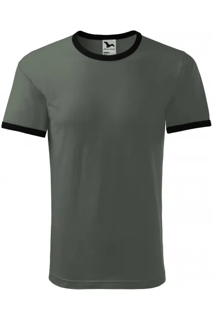 Unisex tričko kontrastní - tmavá bridlice, S